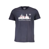 GIAN MARCO VENTURI Herren Kurzarm-T-Shirt Blau AU00782-ALVARO_BLU_NIGHT-BLUE, Größe L