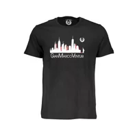 GIAN MARCO VENTURI Herren Kurzarm-T-Shirt Schwarz AU00782-ALVARO_NERO_BLACK, Größe XL