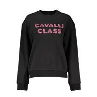 Cavalli Class Damen Langarm-Sweatshirt Schwarz QXT67A-CF062_NERO_05051, Größe S