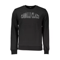 Cavalli Class Herren Langarm-Sweatshirt Schwarz QXT65D-CF062_NERO_05051, Größe 2XL