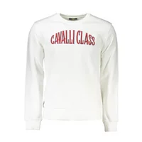 Cavalli Class Herren Langarm-Sweatshirt Weiß QXT65D-CF062_BIANCO_00053, Größe S