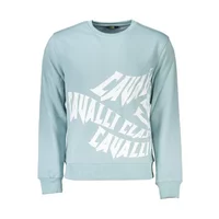 Cavalli Class Herren Langarm-Sweatshirt Hellblau QXT65B-CF062_AZZURRO_04504, Größe M