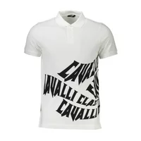 Cavalli Class Herren Kurzarm-Poloshirt Weiß QXT64A-JD060_BIANCO_00053, Größe XL