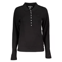 Tommy Hilfiger Damen POLOHEMD Schwarz WW0WW39821_NEBDS, Größe S