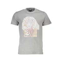 PlanetDeluxe Reduzierter Preis Cavalli Class Graues KurzarmTShirt mit Logo in XL 14% sparen