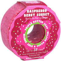 Bomb Cosmetics Raspberry Beret Sorbet Body Buffer Sponge