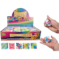 Squishy Cheese Slow-Rise Printed Squeeze Toy – 4,5 × 4,5 cm