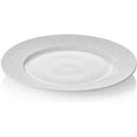 Maya Shiro Porcelain Plate Set White Dia 22 cm Pack of 4