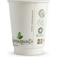 12oz White Greenspirit Aqueous DW Hot Cups (20x25)
