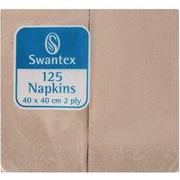 Swantex Recycled Dinner Napkin Kraft 40x40cm 2ply 1/8 Fold (Pack of 2000)
