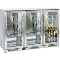 Economy Ecomy NT3ST-HC Stainless Steel Hinged Triple Door Bottle Cooler 300 Litres