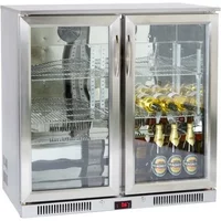 Economy Ecomy NT2ST-HC Stainless Steel Hinged Double Door Bottle Cooler 220 Litres