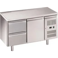 Chefsrange RC2H2D 2 Door Fridge Counter With Castors + 1 Bank Of 2 Drawers