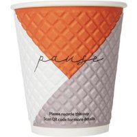 Huhtamaki Pause Disposable Coffee Cups Double Wall 256ml / 9oz (Pack of 925)