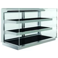 Elegance Drop In Ceran 4x1/1 Tier Heated Display - Operator Service Straight Glass