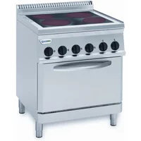 Tecnoinox PFC70V7 4 Ring Ceram Hob Electric Range With Electric Fan Oven