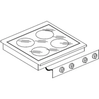 Giorik LPV6841D Drop In 4 Ring Ceramic Hob