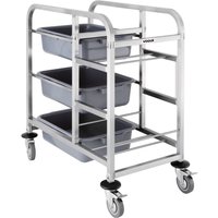 Vogue Stainless Steel Bussing Trolley