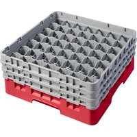 Cambro Camrack Red 49 Compartments Max Glass Height 174mm