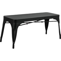 Bolero Bistro Metal Benches Black 1000mm (2 Pack)