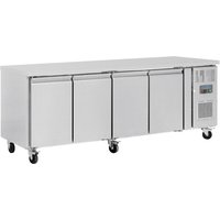 Polar U-Series Slimline Four Door Counter Fridge 449Ltr