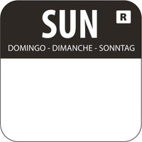 Hygiplas Removable Colour Coded Food Labels Sunday (Pack of 1000)