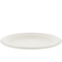 7" Round Bagasse Dinner Plate White