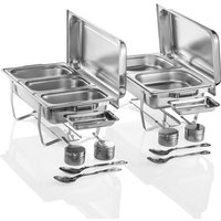 Was Germany Chafing Dish GN 1/1 Set Chrome Nickel Steel Pack of 2