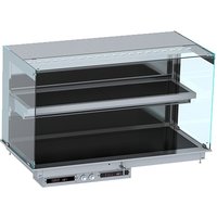 CombiSteel Drop-In Cubic Heated Ceramic Display WALL MODEL - BLACK 4/1