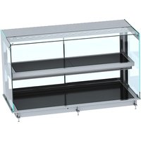 CombiSteel Drop-In Cubic Heated Ceramic Display - BLACK 4/1