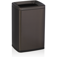 Was Germany Waste Bin Black Chrome Nickel Steel 32x26.5x48 cm