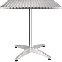 Bolero Square Stainless Steel Bistro Table 700mm