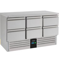 Combisteel Energy Line 6-Drawer Refrigerated Counter with Evaporator - 400 L