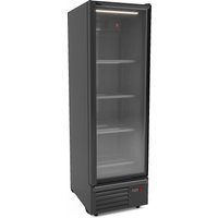 CombiSteel Refrigerator Single Glass Door Black 550L