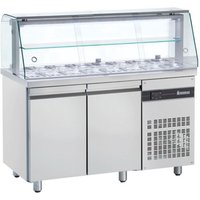 INOMAK Double Hinged Door Saladette With Display Case ZQFP99