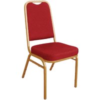 Bolero Square Back Banquet Chairs Red & Gold (Pack of 4)