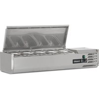 BLIZZARD 1.2m Hinged 1/4 Gastronorm Prep Top TOP1200-14EN