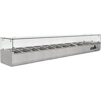 BLIZZARD 2m Glass Canopy 1/4 Gastronorm Prep Top TOP2000-14CR