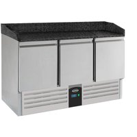Combisteel Three-Door Pizza Counter with Granite Worktop - 230 L