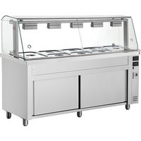 INOMAK Bain Marie With Glass Canopy 5x GN1/1 MFV718