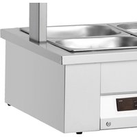 INOMAK Counter Top Bain Marie with Sneeze Guard MEV610