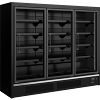 Tefcold Galaxy+ GPF3D Black Glass Door Freezer