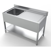 CombiSteel 700 Stainless Steel Sink Unit Shelf 1 Left Sink 1400