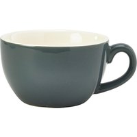 Genware Porcelain Grey Bowl Shaped Cup 25cl/ 8.75oz - Pack of 6