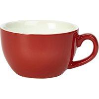 Genware Porcelain Red Bowl Shaped Cup 17.5cl/ 6oz - Pack of 6