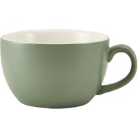 GenWare Porcelain Matt Sage Bowl Shaped Cup 17.5cl/ 6oz - Pack of 6