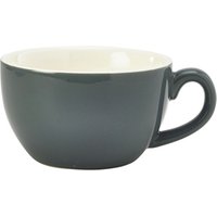 Genware Porcelain Grey Bowl Shaped Cup 17.5cl/ 6oz - Pack of 6