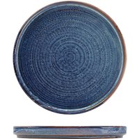 Terra Porcelain Aqua Blue Low Presentation Plate 25cm - Pack of 6