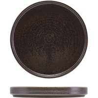 Terra Porcelain Black Low Presentation Plate 18cm - Pack of 6
