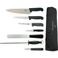 Victorinox 21.5cm Chef Knife with Hygiplas & Vogue 7-Piece Knife Set